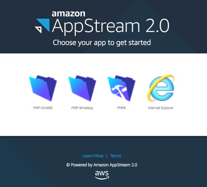 AppStream catalog screen