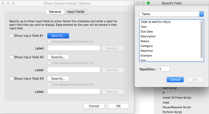 filemaker pro help window scroll